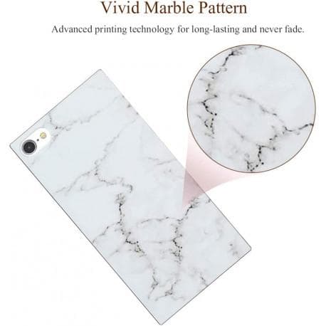 iPhone 7 Plus / 8 Plus Tyylikäs Marble Shell Square