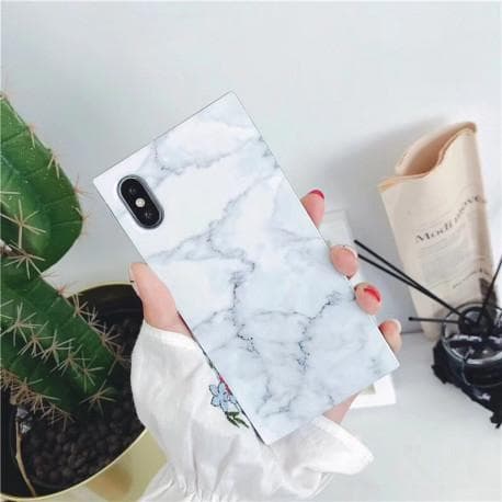 iPhone X / XS Stilfuld Marble Shell Square