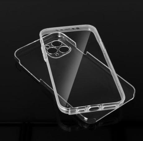 front och back silikon fodral för Samsung A41  transparent