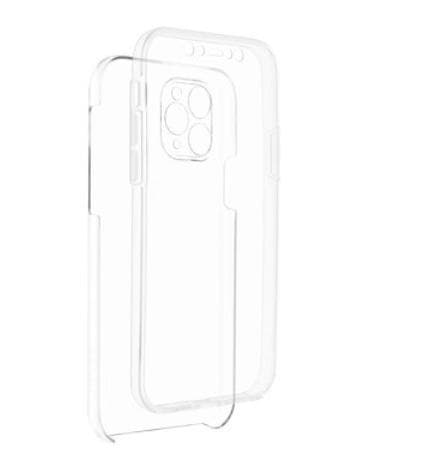 front och back silikon fodral för Samsung A41  transparent