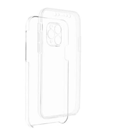 front och back silikon fodral för Samsung A41 transparent