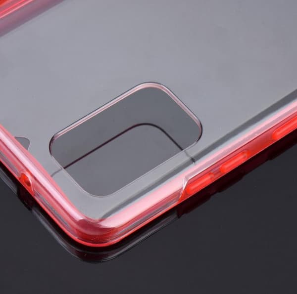 front och back silikon fodral för Samsung A41  transparent