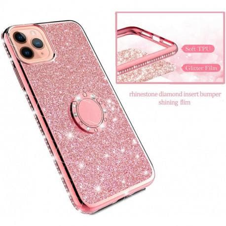 iPhone 12 Pro stødabsorberende cover med Ring Holder Strass