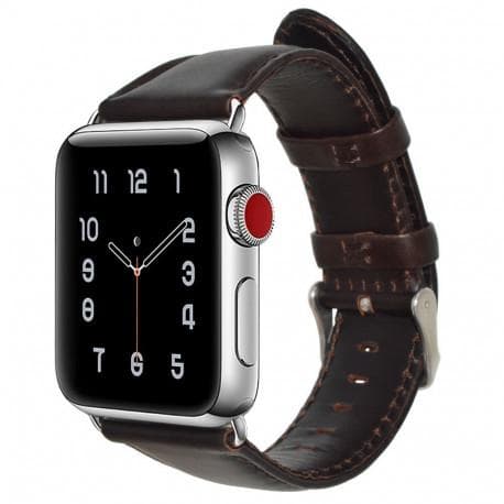 Apple Watch 40mm tyylikäs nahkaranneke - tummanruskea