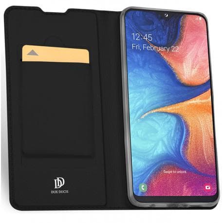 Samsung A20e Exclusive Flip Case Smooth® -korttipaikka