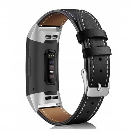 Fitbit Charge 3 tyylikäs nahkaranneke retro