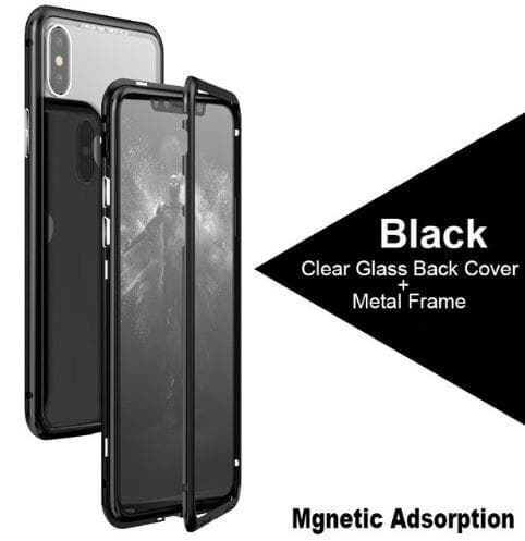 magnetisk glas bakfodra för iPhone Xs max svart