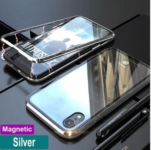 magnetisk glas bakfodra för iPhone Xs max svart