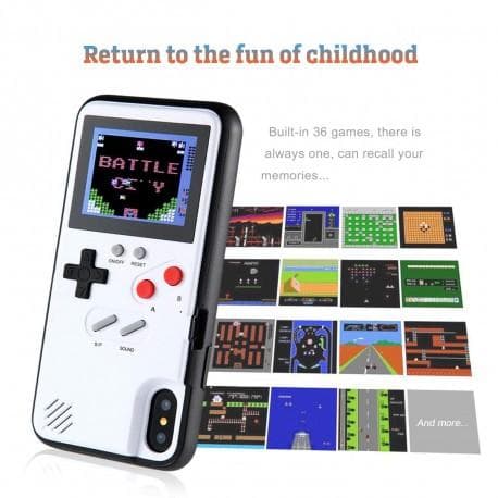 iPhone X/XS Classic Gameboy Case Farveskærm | 36 Små spil
