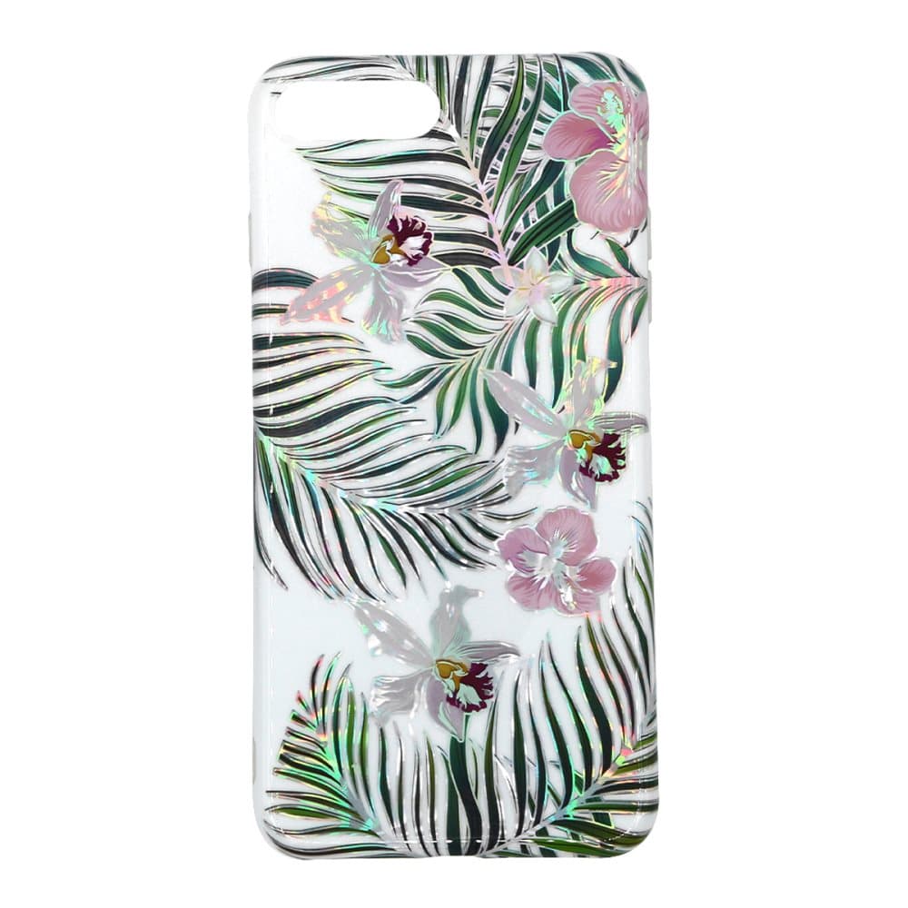 iPhone 7/Plus skal med hållare Vit/Blommig