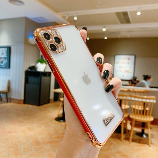 Cover til iPhone11 Pro gennemsigtig airbag Farve Red One-size