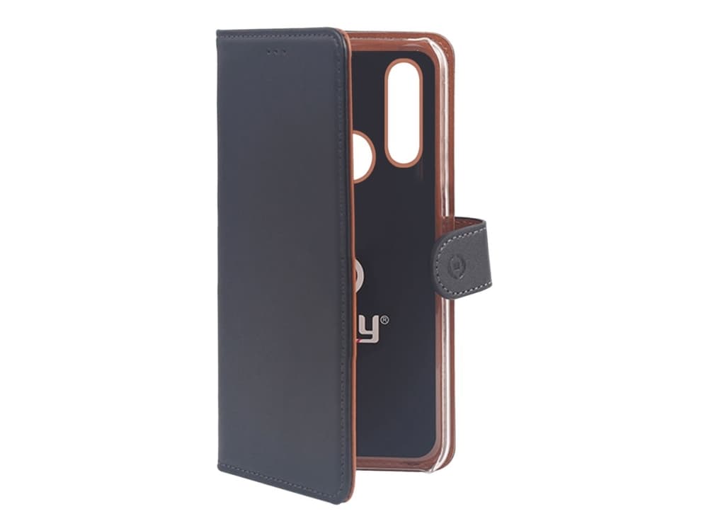 Celly Wally - Lommebok for mobiltelefon - fauxlær - svart - for Huawei P30 lite