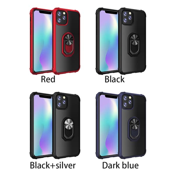 Stilsäkert Skyddsskal med Ringhållare - iPhone 11 Mörkblå