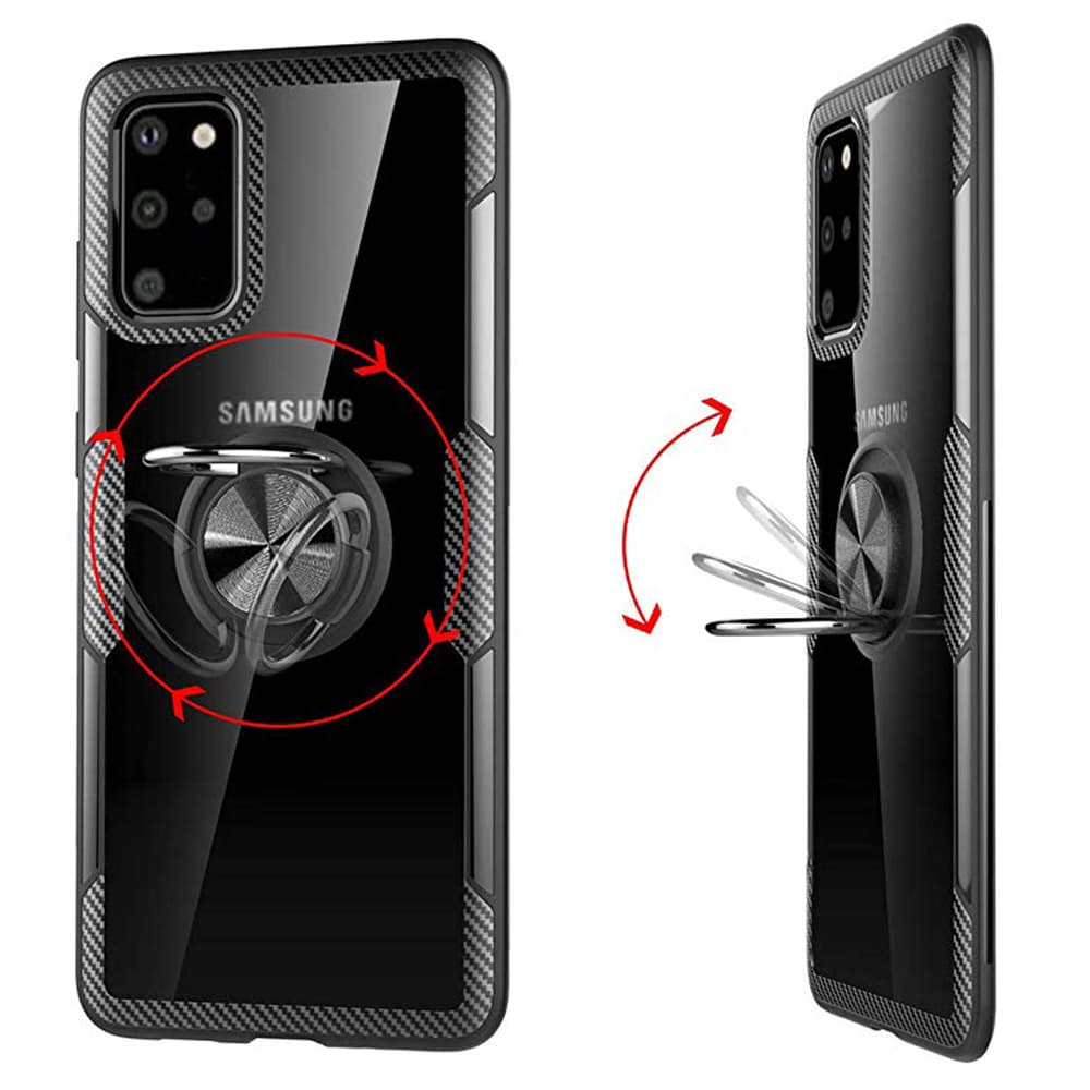 Stilsäkert Skyddsskal med Ringhållare - Samsung Galaxy S20 Plus