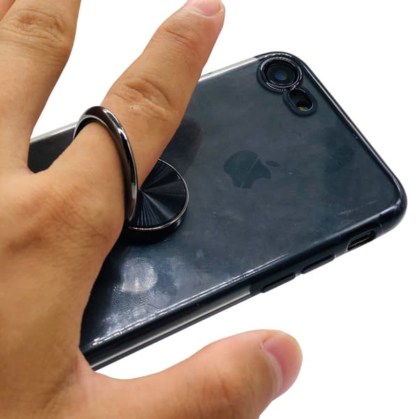 St�td�mpande Silikonskal med Ringh�llare - iPhone 7