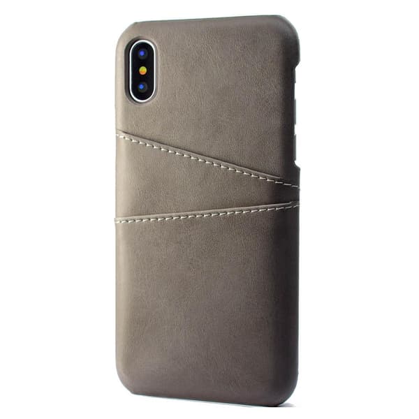 SUTENI Smidiga Skal med Kortfack - iPhone X/XS Silver/Grå