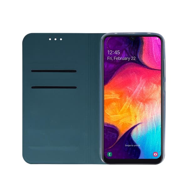 Samsung Galaxy A21s - Smart Skin Mobilplånbok - Mörkgrön