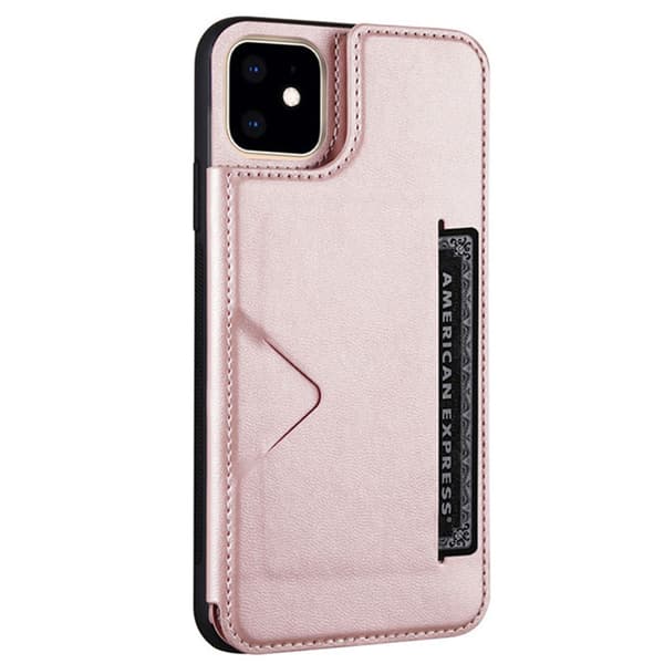 iPhone 11 - Skyddsskal med Korthållare Roséguld