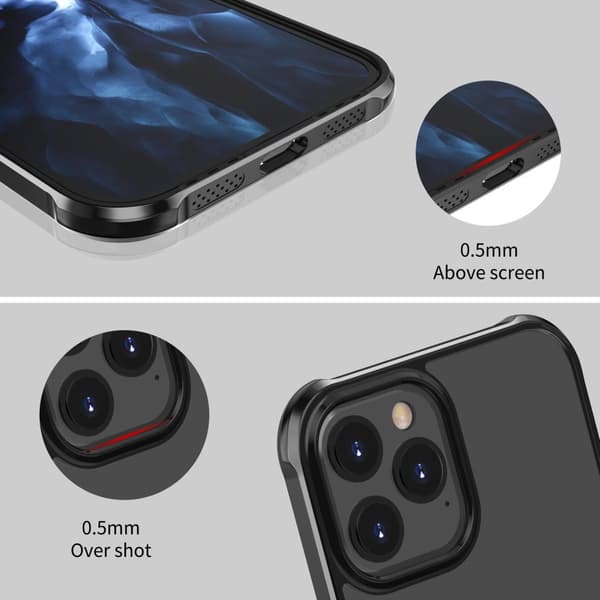 C4U® etui til iPhone 12 Mini ShockBlack - Slank stødabsorberende