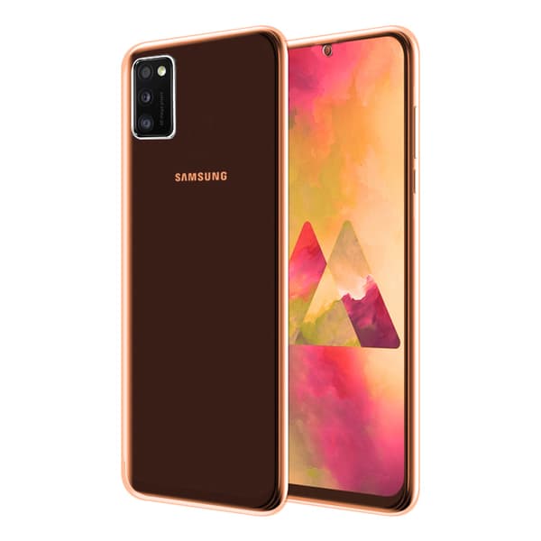 Samsung Galaxy A41 - Elegant Dubbelsidigt Silikonskal Rosa Rosa