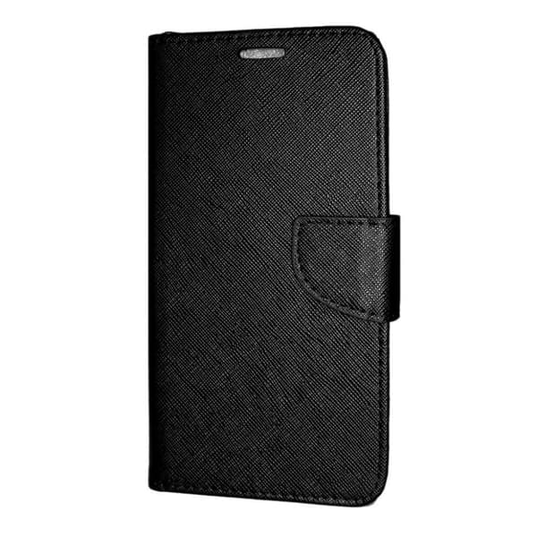 iPhone 12 Pro Max Deksel Fancy Lommebok -etui + Håndleddsrem Svart