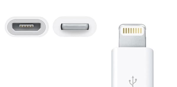 5-PACK MicroUSB adapter,  ladda iPhone med universal-laddare!