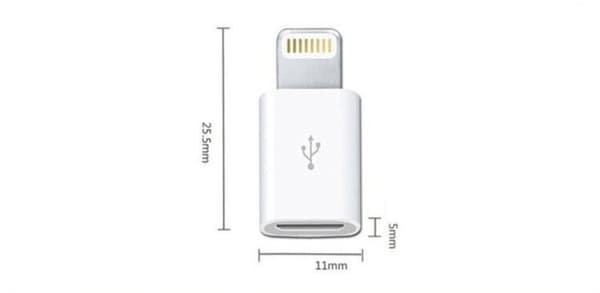 5-PACK MicroUSB adapter,  ladda iPhone med universal-laddare!