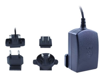 Bild av Raspberry Pi - Strömadapter - 13 Watt - 2.5 A (mikro-USB typ B) - svart - Australien, Storbritannien, Förenta Staterna, Europa