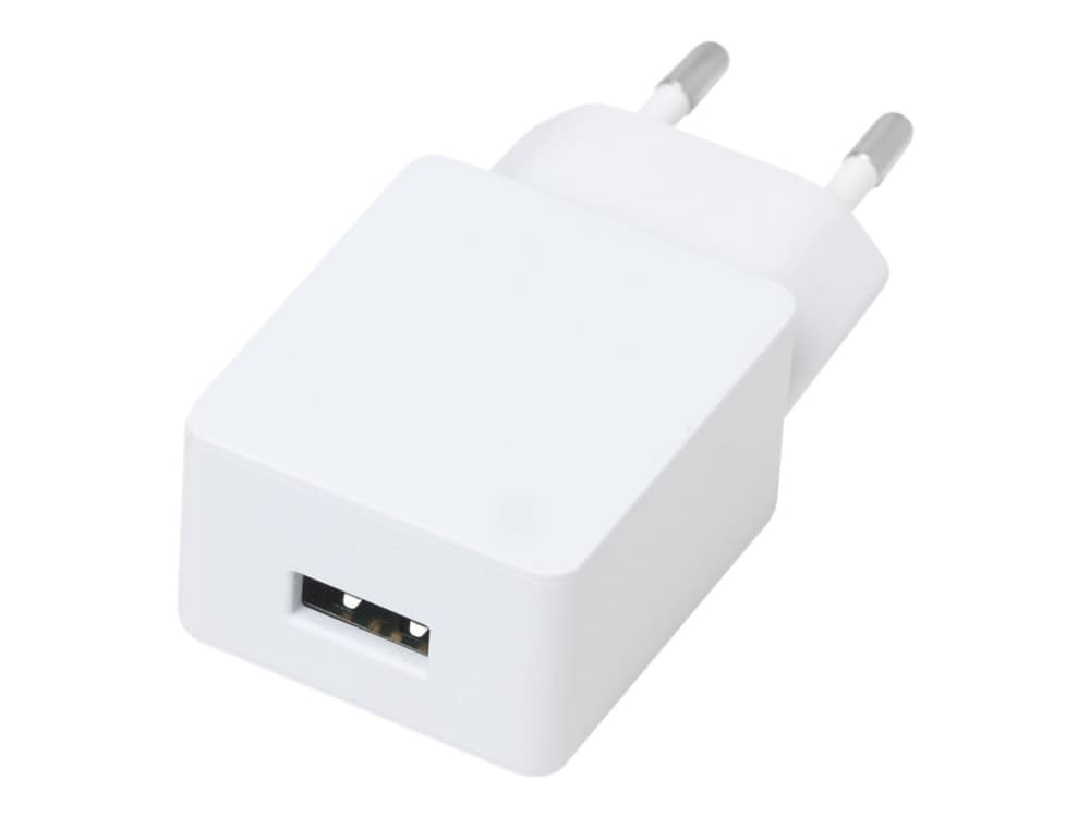 eSTUFF Home Charger - Strømadapter - 12 watt - 2.4 A (USB) - matt hvit