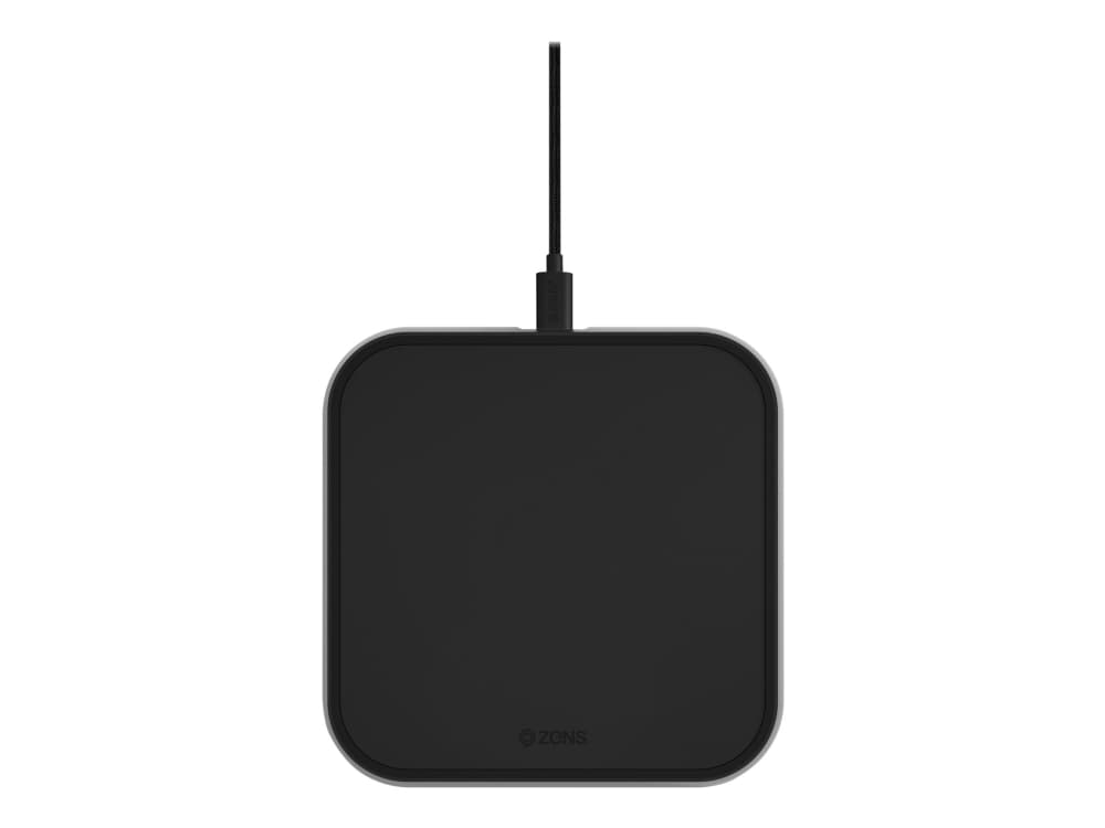 ZENS Single Aluminium Wireless Charger - Trådløs ladepute + AC-strømadapter - 10 watt - Apple Fast Charge / Samsung Fast Charge - Europa