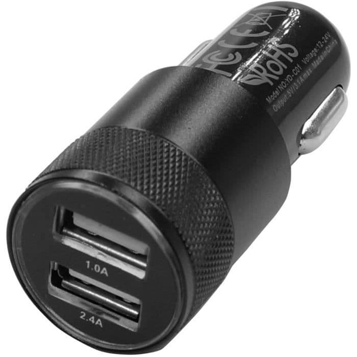 CONTINENTAL EDISON cigarettænder dobbelt input 1A + 2.4A