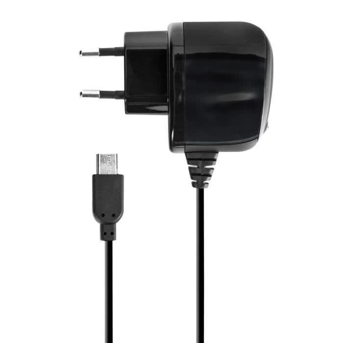 XQISIT Basic Line 2A micro USB nätladdare - Svart