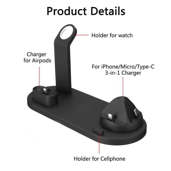 Smidig Laddare Type-C, Lightning, Micro USB (3-1)