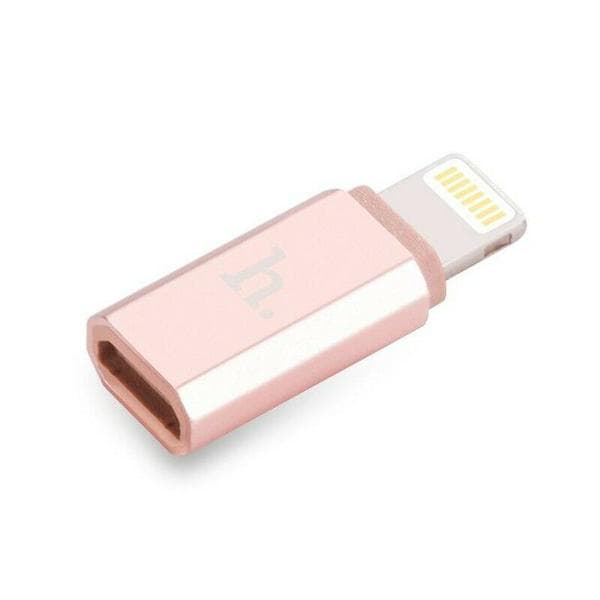 Hoco OTG micro USB-blixtadapter för iPhone och iPad rosa