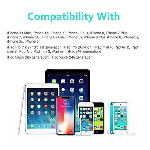 2 st 2 m iphone kabel vit