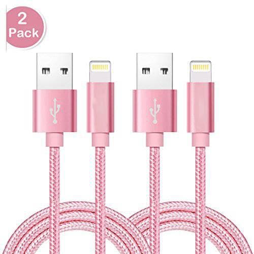 2 st 1 m färgade  iphone kabel top kvalitet. Rosa