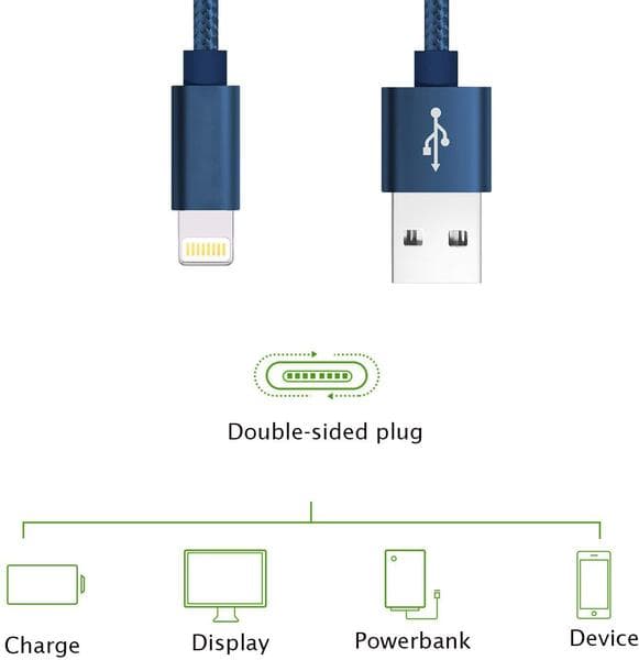 2 st 1 m färgade  iphone kabel top kvalitet. Rosa