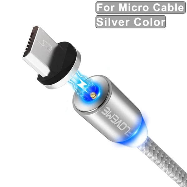 1 m FLOVEME magnet laddare micro-usb svart