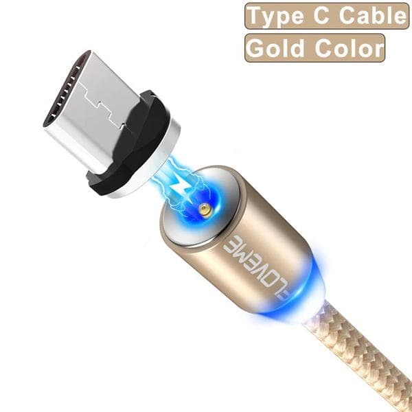 2 st 1m Floweme USB-C magnet laddare svart
