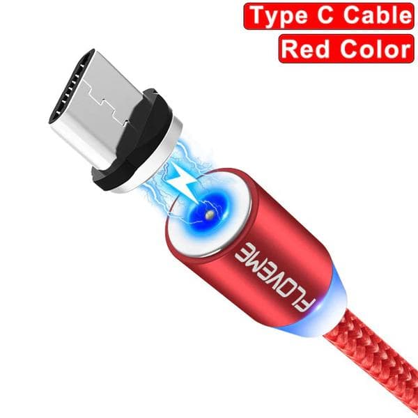 2 st 1m Floweme USB-C magnet laddare svart