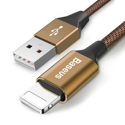 Extra lång 5M iphone baseus kabel svart
