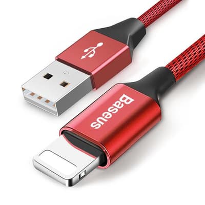 Extra lång 5M iphone baseus kabel svart