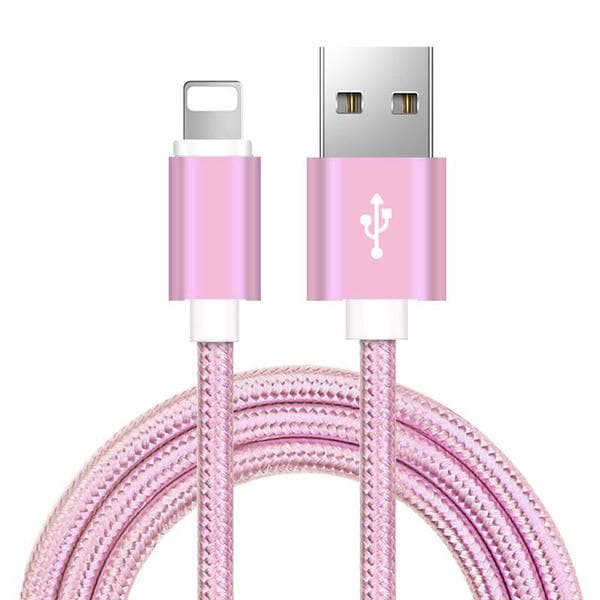 1 st hög kvalitet 3 m iphone kabel rosa Rosa