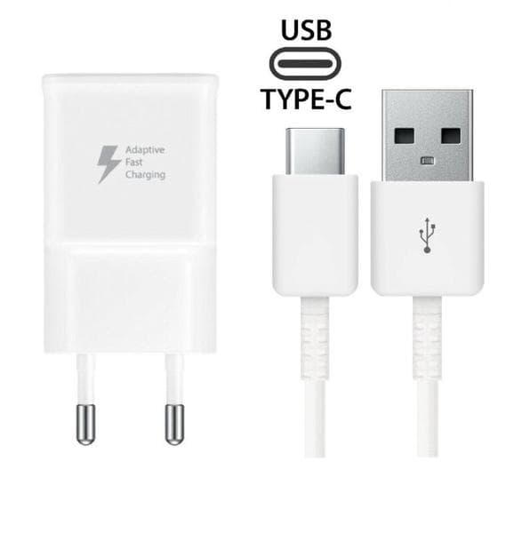 SAMSUNG EP-TA20EWE + Type C kabel vit