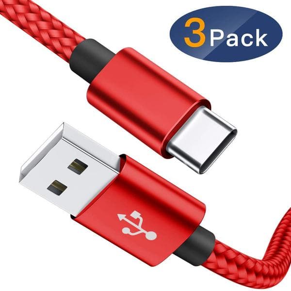 3 st hög kvalitet 2 m usb-c rosa