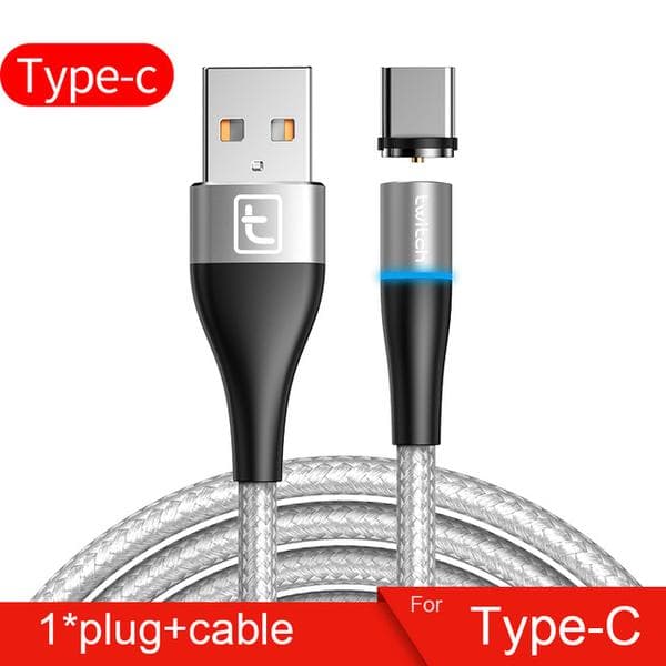 1m Twitch Magnetisk USB-C kabel svart