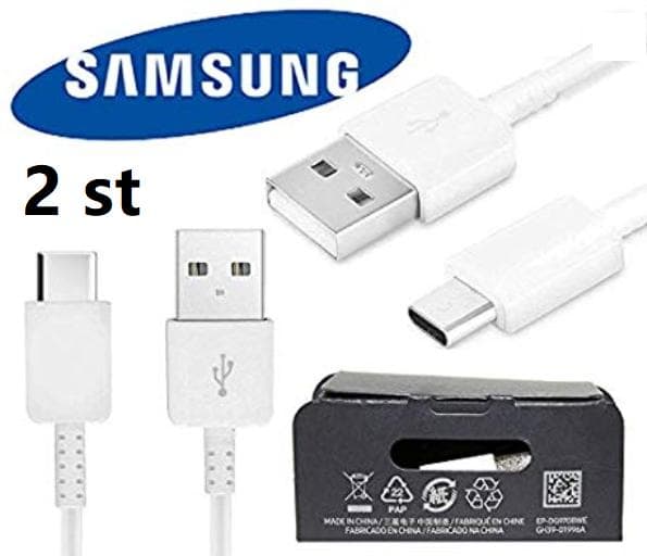 Två (2) st original  Samsung USB-C datladdningskablar