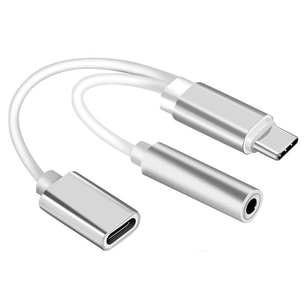 2 in 1 USB C Type C Audio Cable Type-C to 3.5 mm