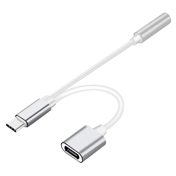 2 in 1 USB C Type C Audio Cable Type-C to 3.5 mm