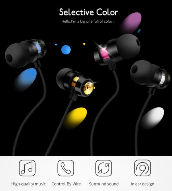 NKOBEE In-ear Hörlurar med Mic In-lineControl